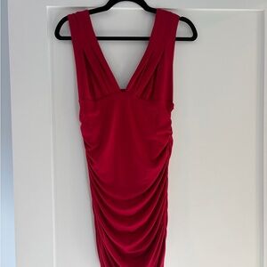 Wine Red Body Con Dress